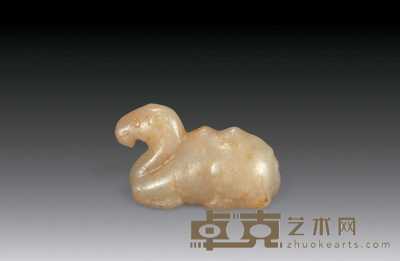 清中期 白玉骆驼 长4.5cm